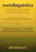 Cover: Sociolinguistica. Internationales Jahrbuch f&uuml;r Europ&auml;ische Soziolinguistik... / Verkehrssprachen in Europa - ausser Englisch - Max Niemeyer Verlag