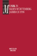 Cover: Musik in Baden-W&uuml;rttemberg, Band 5: Jahbuch 1998 - J.B. Metzler