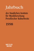 Cover: Jahrbuch des Staatlichen Instituts f&uuml;r Musikforschung (SIM) Preu&szlig;ischer Kulturbesitz, Jahrbuch 1998 - J.B. Metzler