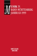 Cover: Musik in Baden-W&uuml;rttemberg - J.B. Metzler