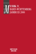 Cover: Musik in Baden-W&uuml;rttemberg - J.B. Metzler
