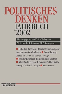Abbildung von: Politisches Denken Jahrbuch 2002 - J.B. Metzler