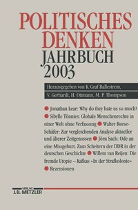Abbildung von: Politisches Denken - J.B. Metzler