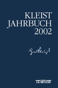 Cover: Kleist-Jahrbuch 2002 - J.B. Metzler
