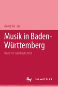 Cover: Musik in Baden-W&uuml;rttemberg - J.B. Metzler