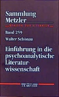 Cover: Einf&uuml;hrung in die psychoanalytische Literaturwissenschaft - J.B. Metzler