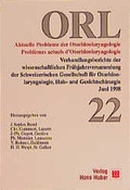 Cover: ORL /Aktuelle Probleme der Otorhinolaryngologie /Problemes actuels d'Otorhinolaryngologie - Hogrefe