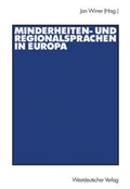 Cover: Minderheiten- und Regionalsprachen in Europa - Vandenhoeck & Ruprecht