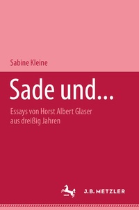 Enlarge image Cover: Sade und... - J.B. Metzler