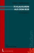 Cover: 75 Klausuren aus dem BGB - Luchterhand