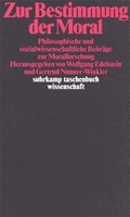 Cover: Zur Bestimmung der Moral - Suhrkamp