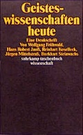 Cover: Geisteswissenschaften heute - Suhrkamp