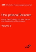 Cover: "MAK-Collection for Occupational Health and Safety. Part I: MAK Value... - Wiley-VCH