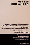 Cover: Von der SBZ zur DDR - Oldenbourg Wissenschaftsverlag