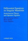 Cover: Differential Equations on Singular Manifolds - Wiley-VCH