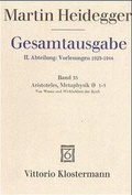 Cover: Gesamtausgabe. 4 Abteilungen / 2. Abt: Vorlesungen / Aristoteles: Metaphysik IX - Vittorio Klostermann Verlag