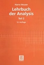Cover: Lehrbuch der Analysis - Vieweg+Teubner Verlag