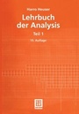 Cover: Lehrbuch der Analysis - Vieweg+Teubner Verlag
