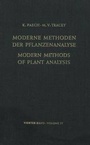 Cover: Modern Methods of Plant Analysis / Moderne Methoden der Pflanzenanalyse - Springer