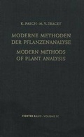 Cover: Modern Methods of Plant Analysis / Moderne Methoden der Pflanzenanalyse - Springer