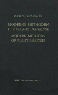 Enlarge image Cover: Modern Methods of Plant Analysis / Moderne Methoden der Pflanzenanalyse - Springer
