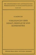Cover: Vorlesungen &Uuml;ber Inhalt, Oberfl&auml;che und Isoperimetrie - Springer