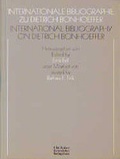 Cover: Internationale Bibliographie zu Dietrich Bonhoeffer /International Bibliography on Dietrich Bonhoeffer - G&uuml;tersloher Verlagshaus