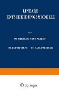 Enlarge image Cover: Lineare Entscheidungsmodelle - Springer