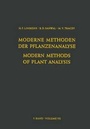 Cover: Modern Methods of Plant Analysis / Moderne Methoden der Pflanzenanalyse - Springer