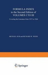 Bild: Formula Index to the Second Edition of Volume I to III - Springer