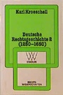 Cover: Deutsche Rechtsgeschichte 2 - VS Verlag für Sozialwissenschaften