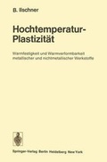 Cover: Hochtemperatur-Plastizit&auml;t - Springer