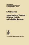 Cover: Approximation of Functions of Several Variables and Imbedding Theorems - Springer
