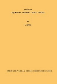 Abbildung von: Lectures on Equations Defining Space Curves - Springer