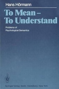 Enlarge image Cover: To Mean - To Understand - Springer