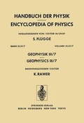 Cover: Geophysik III / Geophysics III - Springer