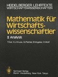 Cover: Mathematik f&uuml;r Wirtschaftswissenschaftler - Springer