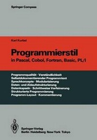 Abbildung von: Programmierstil in Pascal, Cobol, Fortran, Basic, PL/I - Springer