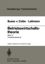 Cover: Betriebswirtschaftstheorie - Springer