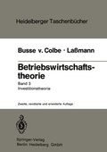 Cover: Betriebswirtschaftstheorie - Springer