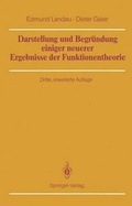 Cover: Darstellung und Begr&uuml;ndung einiger neuerer Ergebnisse der Funktionentheorie - Springer