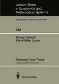 Cover: Business Cycle Theory - Springer
