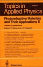 Cover: Photorefractive Materials and Their Applications II - Springer