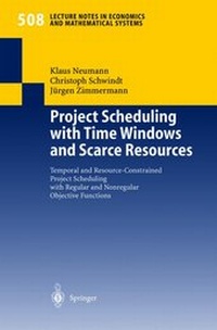 Enlarge image Cover: Project Scheduling with Time Windows and Scarce Resources - Springer