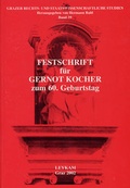 Cover: Festschrift f&uuml;r Gernot Kocher zum 60. Geburtstag - Leykam