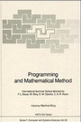 Cover: Programming and Mathematical Method - Springer