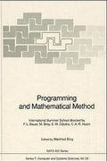 Cover: Programming and Mathematical Method - Springer
