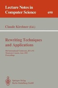 Cover: Rewriting Techniques and Applications - Springer