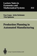 Cover: Production Planning in Automated Manufacturing - Springer
