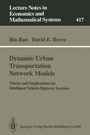 Cover: Dynamic Urban Transportation Network Models - Springer